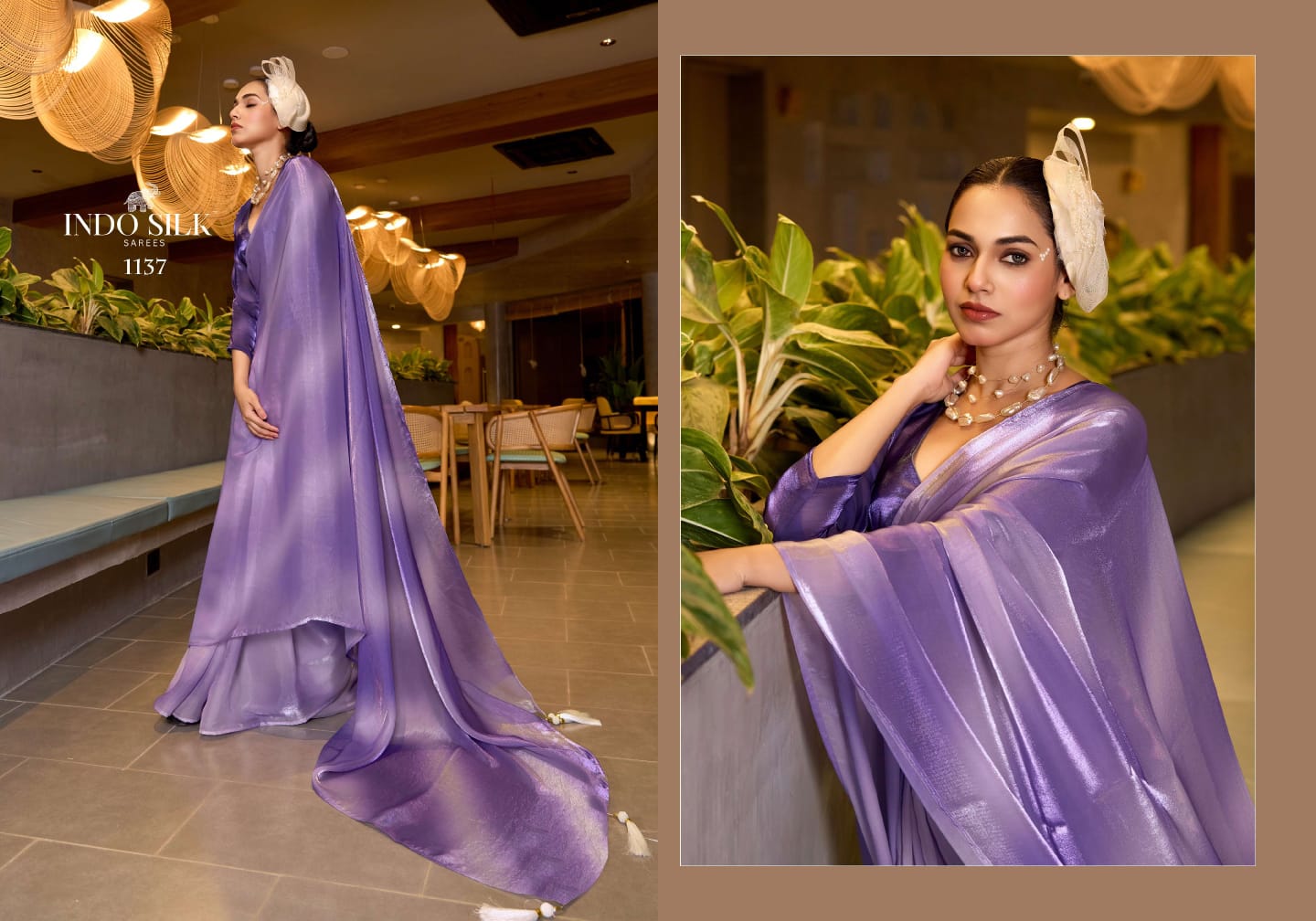 Luxe By Indo Silk Fendy Satin Party Wear Saree Wholesale Market In Surat